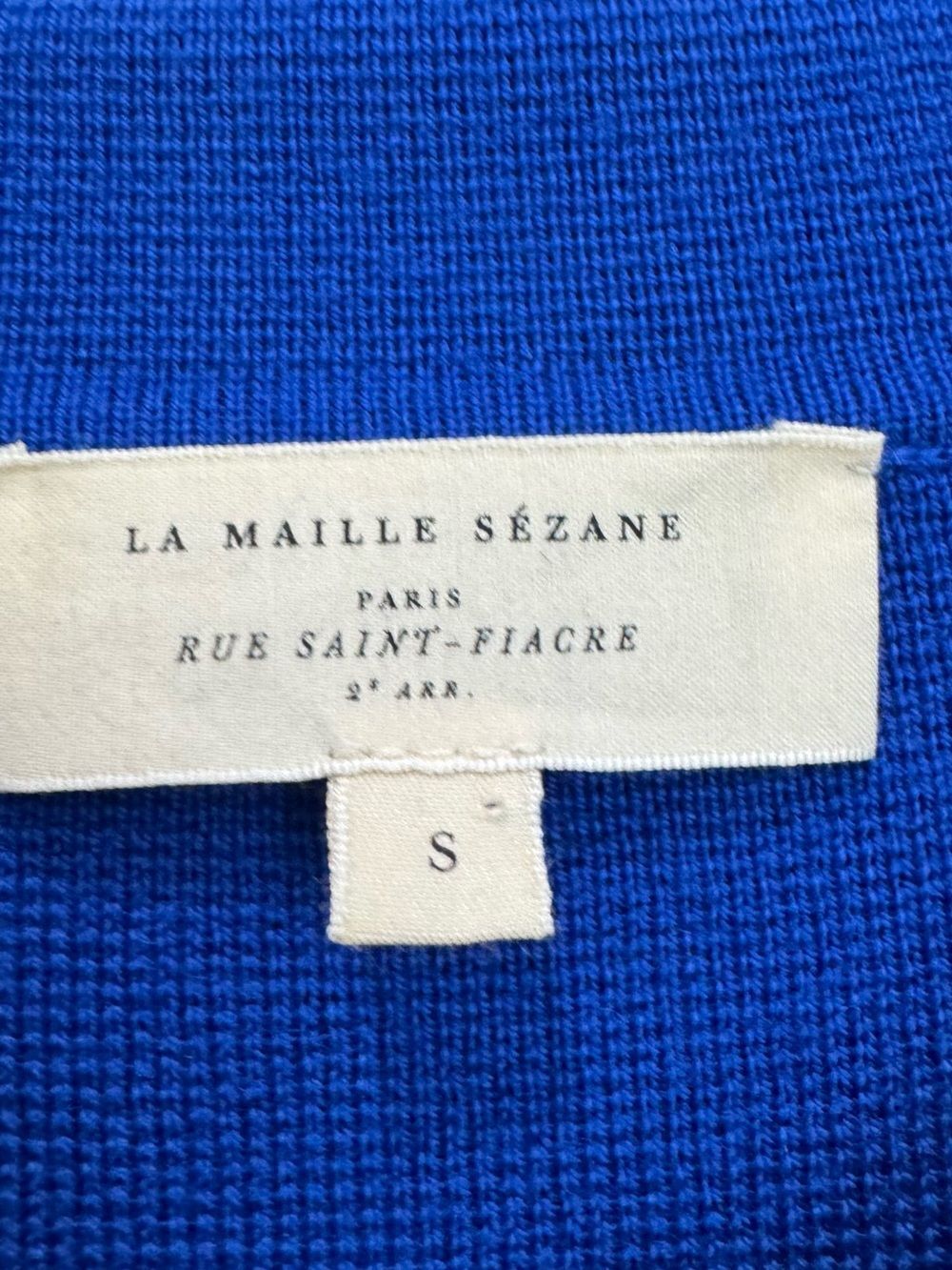 SEZANE BETTY WOOL cardigan in royal blue - Picture 7 of 8